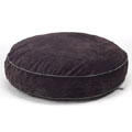 Bowsers round dog beds - eggplant microvelvet dog bed
