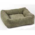 taupe paisley dog bed 