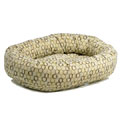 donut bed: modern microvelvet print dog bed for teacup, small, medium, large & xl dog bed