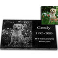 personalized photo etched pet memorial stone