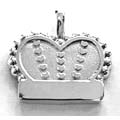 custom dog id tag - sterling silver crown charm