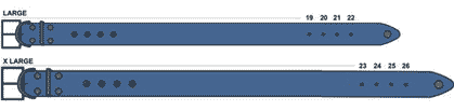 leather collar sizes